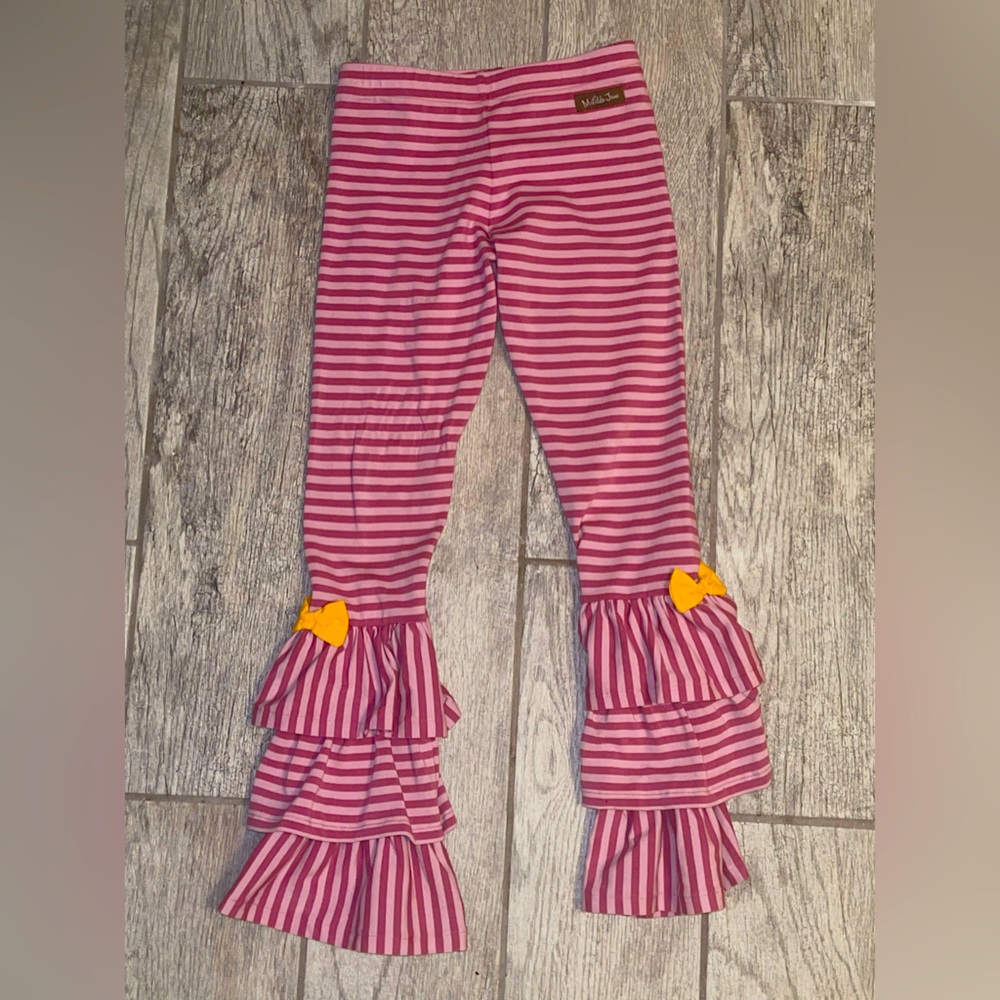 Matilda Jane striped ruffle pants size 8